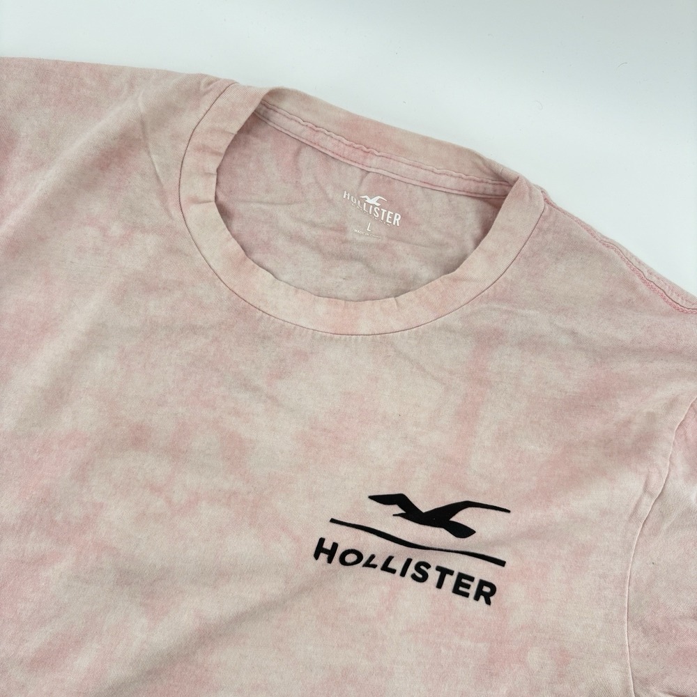 Hollister Hand Dyed Tee Size Large – Unique Pink Purple Tie Dye Shirt Retro Vibe